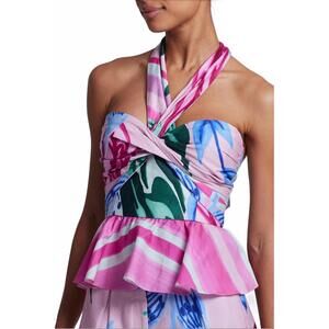 NEW PATBO nova flora halter top in pink